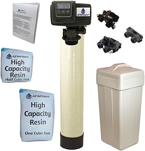 AFWFilters 1.5 Cubic Foot 48k Whole Home Water Softener with High Capacity Resin, 1" by Abundant+Flow+Water+Systems