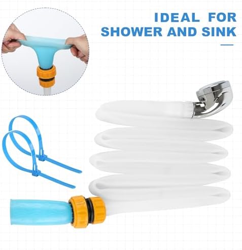 Slip-On Tub Hose 6FT - Flexible Bathtub Faucet Sprayer Attachment for Cleaning & Pet Care -Dog Shower Hose- No Installation - Fits Faucets Up to 3" Wide - Portable - Image 4