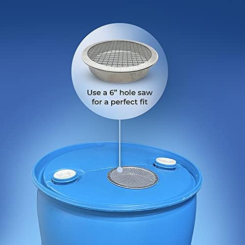 Rain Barrel Screen: 6 inch Round Double Screen Aluminum Does NOT fit IBC Tote - Image 3