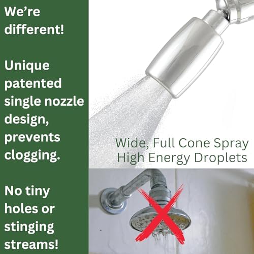 High Sierra® - CLASSIC™ Solid Lead-Free Metal 2.0 GPM Award Winning. High Pressure Shower Head with Trickle Valve. Patented Nozzle Never Clogs - Matte Black Finish - Image 2