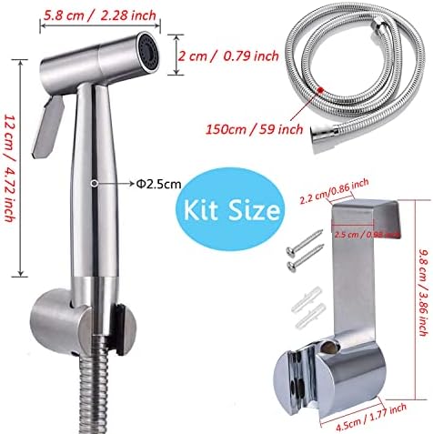 Sink Sprayer Hose Attachment for Faucet, Faucet Head Replacement with 5 Adapters, 59" Hose and Holder - for Feminine Hygiene, Baby Diaper Cleaning & Pet Bathing - Image 2