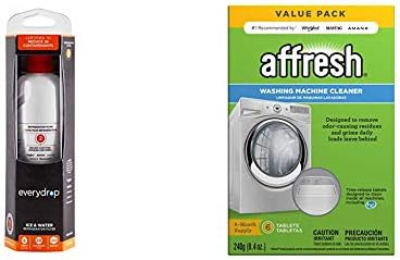 everydrop by Whirlpool Ice and Water Refrigerator Filter 2, EDR2RXD1, Single-Pack + Affresh Washing Machine Cleaner, 6 Month Supply by Unknown