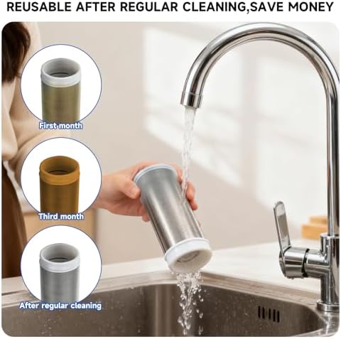 Reusable Brass Sediment Filter, Capable of Filtering Out Impurities of 40 Microns in Water, Protecting Household Appliances. Suitable for Washing Machine Water Heaters and Showers (Silver) - Image 2