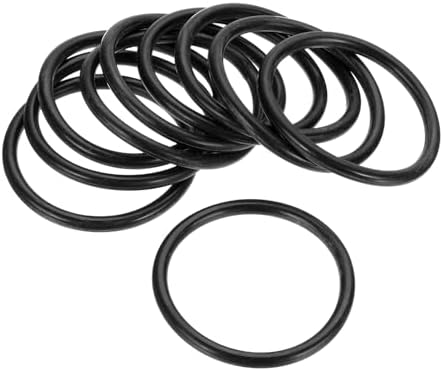 PATIKIL Silicone O Rings, 10 Pcs 1.6" OD 1.3" ID 0.12" Width Sealing O Ring Gasket Washers for Bathroom Sink Compressor Valves Pipe Hose Repair, Black (40x33.8x3.1mm) by PATIKIL