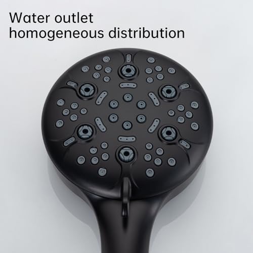Joyrain Pressure-Boost Shower Head with 8 Settings & Spray Gun, 2-in-1 for High-Pressure Showering and Effortless Tub/Tile/Floor Cleaning, Meets US Standards (Matte Black) - Image 4