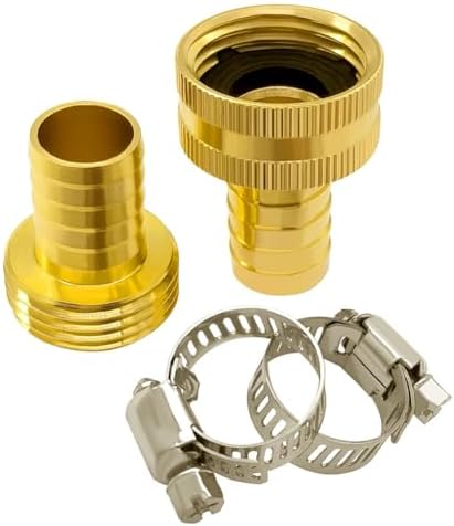 Hooshing 5/8" Garden Hose Repair Kit, Male and Female Hose Mender Connector by Hooshing