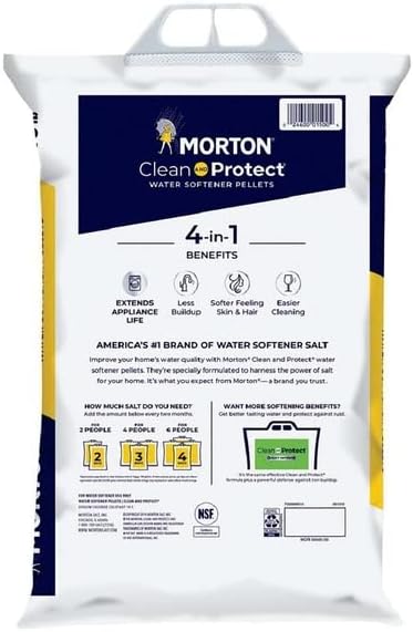 Generic Morton Clean and Protect Water Softener Salt Pellets, 40 LB Bag (Pack-1), White - Image 2