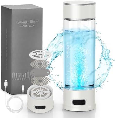 Hydrogen Water Bottle, 1500ppb Hydrogen Water Machine with SPE/PEM Technology, Alternative for Hydrogen Water Pitcher, Water Ionizer, Hydro Water Bottle for Health by EnjoyhealthierdayswithCuretyshydrogenwater