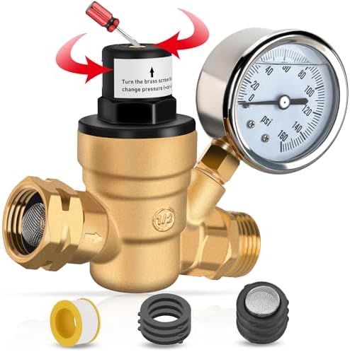 Nilight RV Water Pressure Regulator for RV Camper, Water Hose Pressure by Nilight