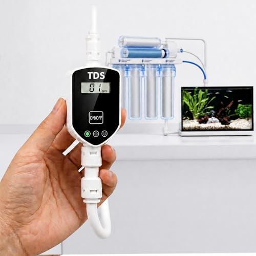 Inline TDS Water Quality Monitor,1/4"Quick Connect for Aquarium&RO (black) by Unknown