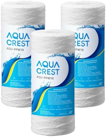 AQUA CREST 10 × 4.5 Whole House String Wound Sediment Filter for Well Water by AQUACREST