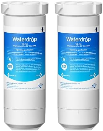 Waterdrop XWF Water Filter Replacement for GE® WR17X30702, 2 Pack, No chip by Waterdrop