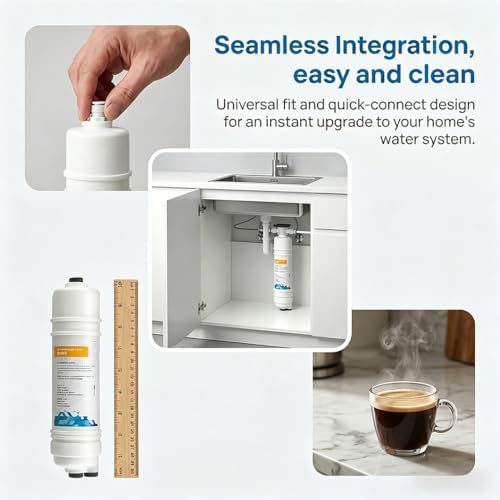 2-Pack 10 x 2.6 inch 0.01 Micron UF ultrafiltration Membrane Replacement cartridges, Universal Quick-Connect Water cartridges, Suitable Household Drinking Water - Image 6
