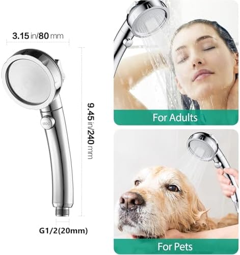 3-Setting Detachable Shower Head, Chrome Finish - Image 2