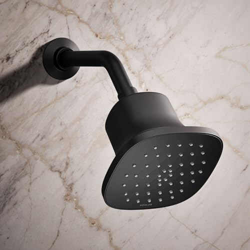 KOHLER 37722-G-BL Cinq Square Single-Function Filtered Showerhead, Five-Layer Filtration, 1.75 GPM, Contemporary Design, Easy to Clean, Matte Black - Image 2
