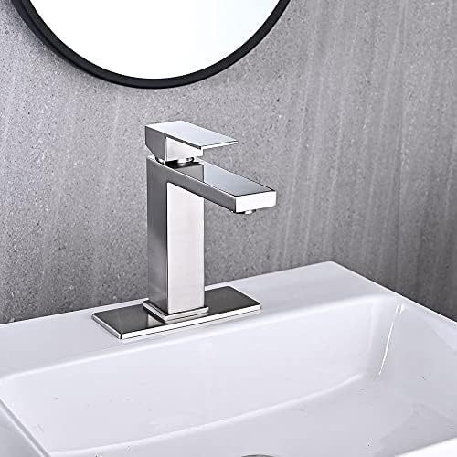 AVSIILE Brushed Nickel Bathroom Faucet, Single Hole Vanity Bath Faucet - Image 2