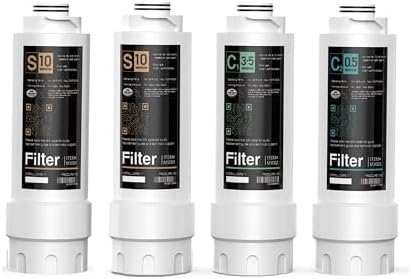 Frizzlife SKP-HF Replacement Housing Kits (4 Pack) With Filter Cartridges Inside for SK99 and SP99 Under Sink Water Filter System by FRIZZLIFE