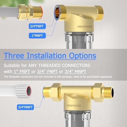 WHC40 Whole House Spin Down Sediment Filter with 1"MNPT & 3/4"FNPT - Image 3