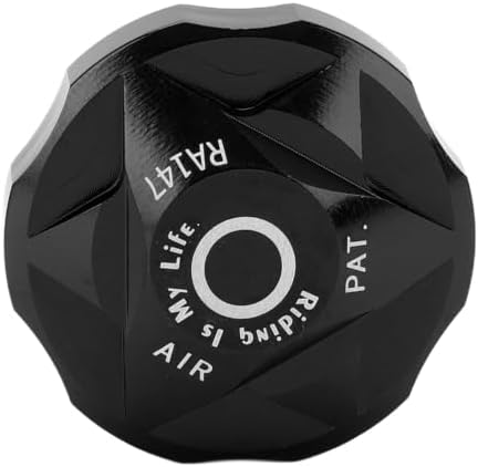 Headerbs Suntour Fork Air Cap, Front Shock Cover Cap, Front Fork Air Chamber Cover Bicycle Suspension Fork Air Gas Valve Aluminium Alloy for Mountain Bike (Black) - Image 3