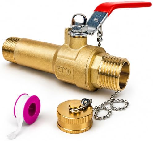 2.5in Water Heater Drain Valve 3/4"MIP X 3/4"Male GHT Full Port Connection by Unknown