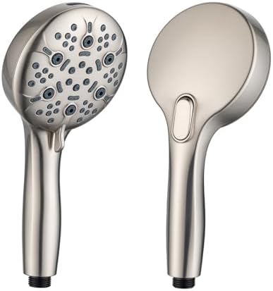 Joyrain Pressure-Boost Shower Head with 8 Settings & Spray Gun, 2-in-1 for High-Pressure Showering and Effortless Tub/Tile/Floor Cleaning, Meets US Standards (Brushed stainless teel) - Image 6