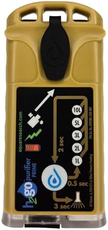 H2gO Prime Survival Water Purifier USB-C, 5 mg/L, Camping Water Purifier, Tactical Survival Gear, Emergency Water Filtration, Hiking Gear Essential with Virtually Unlimited Purification. by Unknown