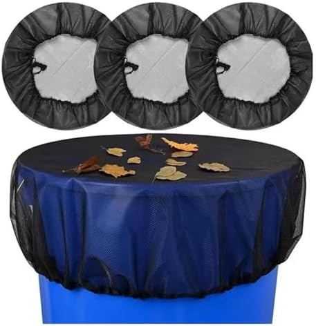 Mesh Cover for Rain Barrels, 2/5pcs Rain Water Collection Bucket Netting with Drawstring Prevent Fallen Leaves from Entering The Bucket(5pcs,Diameter 80cm) - Image 3