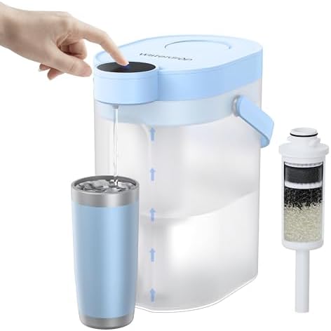 Waterdrop ED06B Electric Insant Water Filter Pitcher, 17-Cup Capacity, Blue by Waterdrop