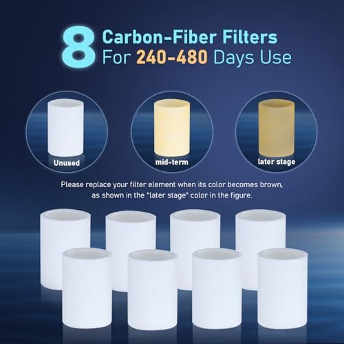 8 PP Cotton Filters Elements Replacement for ATQ Sink Faucet Extender Swivel Aerator (Aerator1080) Removes Chlorine Fluoride Heavy Metal(1080° Aerator 8 pp Cotton) - Image 3