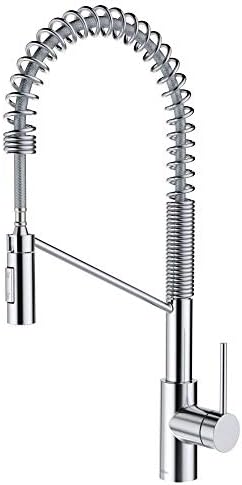 KRAUS Oletto Commercial Style Single Handle Pull Down Kitchen Faucet with QuickDock Top Mount Installation Assembly in Chrome, KPF-2631CH by Unknown