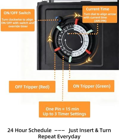 Mechanical Pool Pump Timer,Twist-Lock NEMA L5-20R - Image 5
