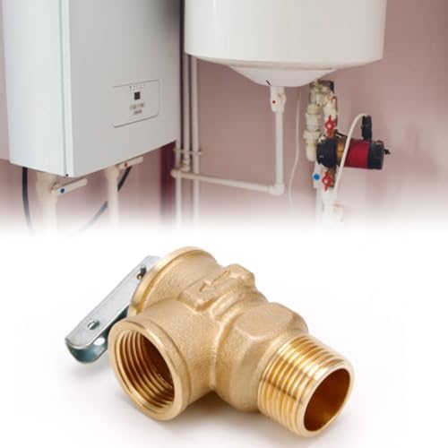 Temperature Pressure Relief Valve 3/4 NPT 150PSI Hot Water Storage Tank, Brass Material, High Temperature - Reliable Pressure Relief, Wide Application, Safe Water Heater Kit - Image 5