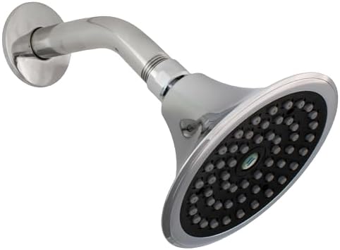 Niagara Conservation N2517CH Sava Spa 1-Spray with 1.75 GPM 4.4-in. Wall Mount Adjustable Fixed Shower Head in Chrome, 1-Pack | Bathroom Shower Head Sprayer with Pressure Compensation Technology by NiagaraConservation