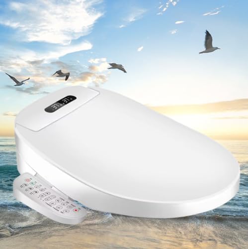 Electric Bidet Toilet Seat, Filtered & Unlimited Warm Water, 8 Modes Spa Wash, Warm Air Dryer, Heated Seat, Self-Clean Stainless Steel Nozzle, HD Night Light. 10-year warranty. (TB-26EV, Elongated) - Image 2