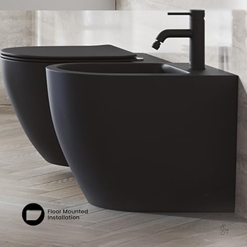 Swiss Madison St. Tropez Floor Mount Classic Bidet in Matte Black - Image 3