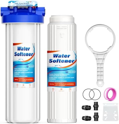 Salt Free Water Softener Systems Whole House, Whole House Water Softener System, 3/4'' FNPT Highly Reduces Hardness, Limescale, Chlorine & Odor, Delivers Pure & Healthy Water Protect Appliances by DYLSDFQ