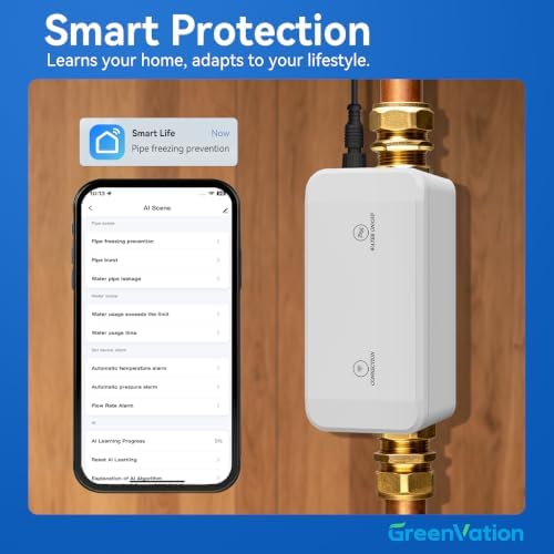 Ai Smart Water Valve, Automatic Water Leak Detector & Shutoff, 3/4" - Image 3