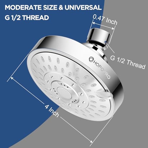High Pressure Shower Head, HOPOPRO 5-Mode Fixed Showerhead, NBC Recommended - Image 3