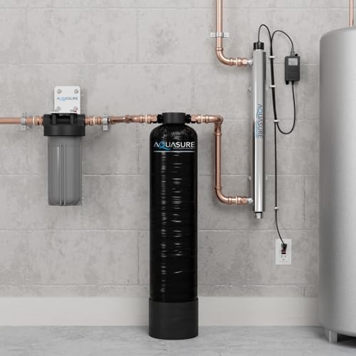Aquasure Serene Lite Whole House Salt-Free Water Conditioning Descaler System with Triple Purpose Pre-Treatment Filter (650,000 Gallons Salt-Free System with UV) - Image 2