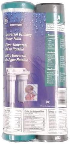 GE FXSVC Under Sink Water Filter, Replacement for Water Filtration System, Twice-Filtered Water, Reduces Sediment & Other Impurities from Water, Replace Every 6 Months, 2 Filters by Unknown