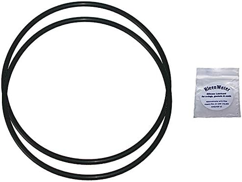 KleenWater Replacement O-Rings Compatible with Aqua-Pure AP101T / AP102T Whole House Water Filter Housing Qty(2), Includes Small Silicone Lubricant Packet for O-Rings (1) by KleenWater