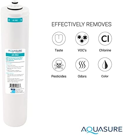 Aquasure ‎‎Premier Series Stage 1 Sediment & Stage 2 Carbon Block Replacement Water Filter Cartridge Bundle AF-PRE12, for AS-PR75/100 4-Stage Reverse Osmosis RO Under Sink Water Filtration System - Image 2