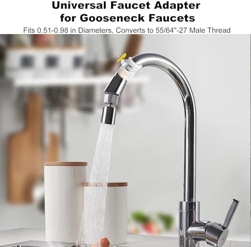 Universal Faucet Adapter to Hose 13-25mm Outer Diameter Connector Adaptor for Sink or Kitchen Tap Portable Faucet Mount Water Filters Compatible with Filter and Garden Accessories - Image 3