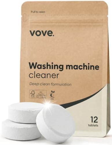 Vove Dishwasher Cleaner Tablets, 12 Count, Descaler for Hard Water by Vove