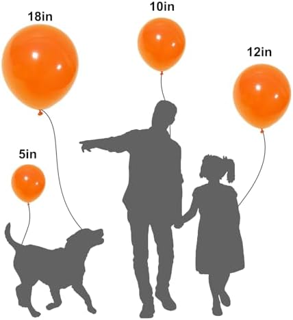 APLANET 150pcs Orange Balloons Different Sizes 18 12 10 5 Inch Burnt Orange Fall Balloon for Party Baby Shower Birthday Halloween Thanksgiving, Arch Kit Decoration - Image 3