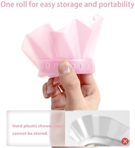 Baby Silicone Shower Cap, Ultra Soft & Non-Toxic Shampoo Bath Hat, Adjustable Hair Washing Shield for Toddlers, Kids and Children (Pink) - Image 6