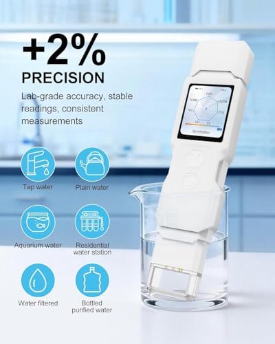 Envig Gen4 Digital Drinking Water Tester | TOC, COD, TDS, TURB, UV254, GH, EC, SAL, Temp 9-in-1 | Organic Contamination, Salinity, Turbility | Lab Grade | Well, Tap, Pool & Outdoor Water Quality - Image 3