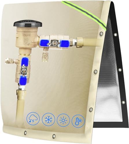 Joramoy Opening Backflow Preventer Pipe Insulation Cover,16" Wx20 H,Khaki by Home