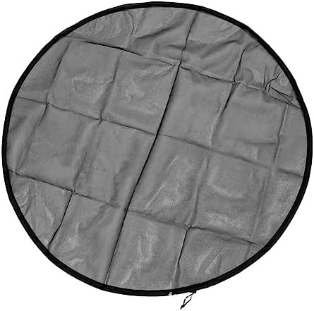 Surakey Black Mesh Cover for Rain Barrel with Drawstring, Water Collection Buckets Cover Rain Collection Barrels Netting Screen to Keep Leaves Fallen Mosquito and Debris Out (60cm) by Surakey