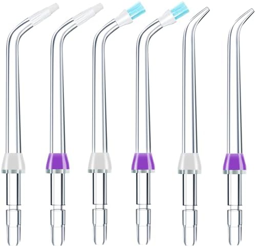 Replacement Classic Jet Tips for Waterpik Water Flossers Waterpik' Replacement Parts (6 Tips Combo), 5 Count (Pack of 1) by Hwxtoxy